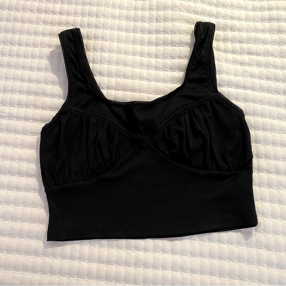 Black Lace Trim Top
